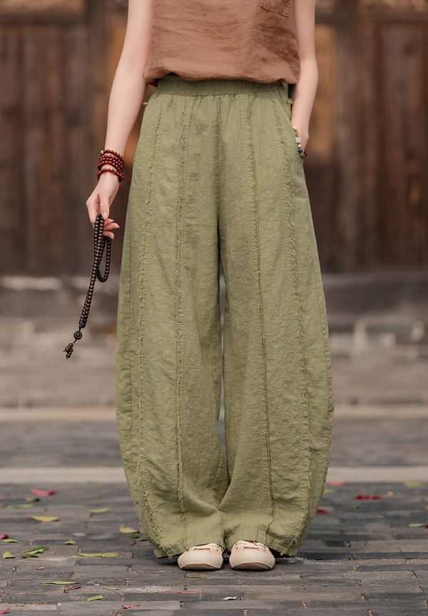 ramie casual lantern pants