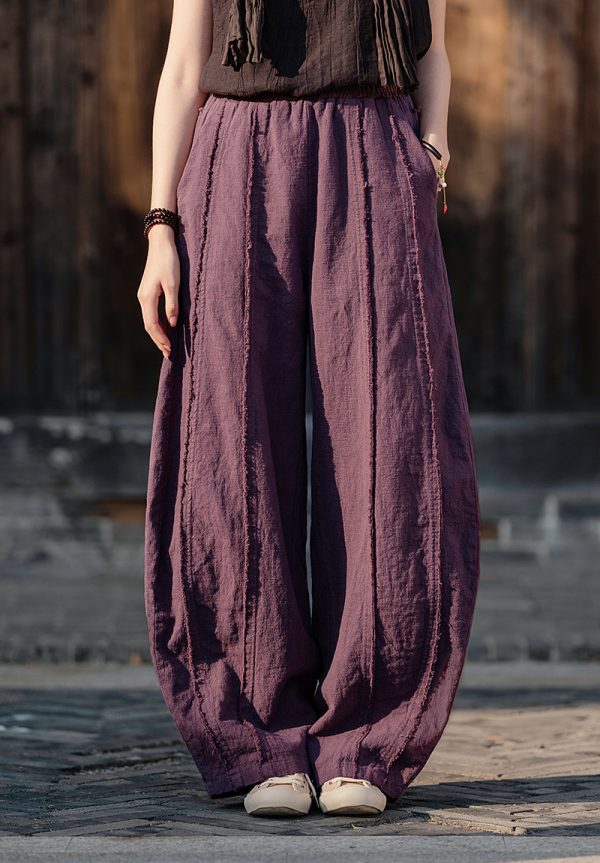 ramie casual lantern pants