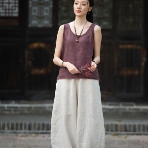 linen meditation casual pants