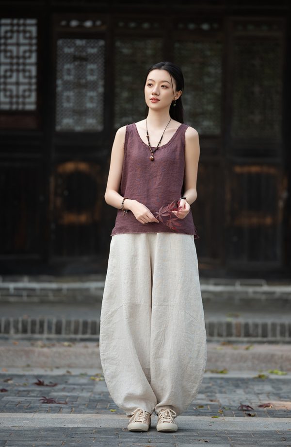 linen meditation casual pants